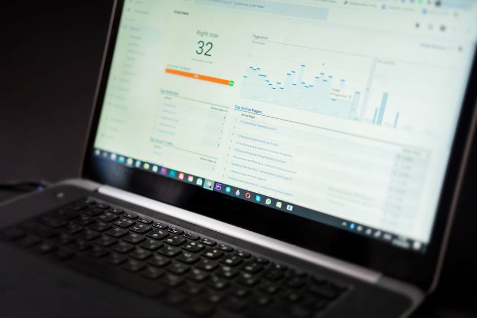 Laptop showing a dashboard of charts and evaluation metrics – AI evaluation suites and benchmarks for production LLM and agent deployments
