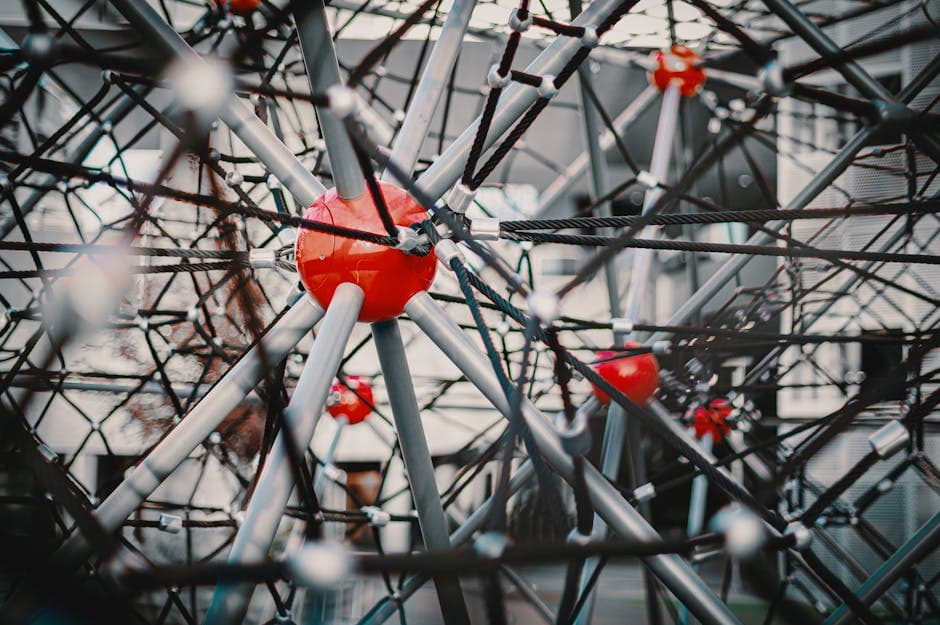 Abstract illustration of connected nodes – representing an enterprise AI agent network built on the Model Context Protocol and agent-to-agent standards