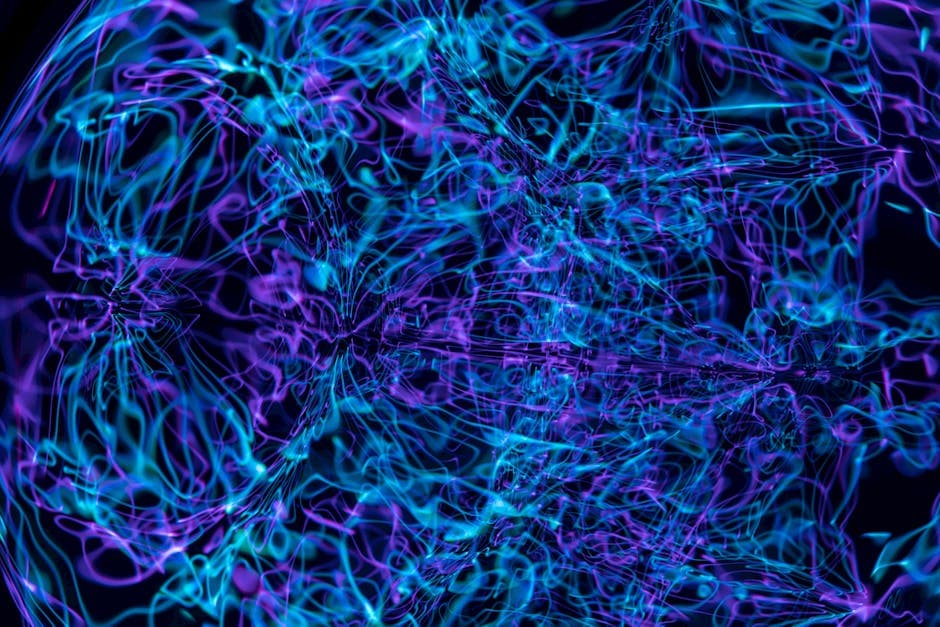 Abstract neural-network style visualisation – multiple intersecting layers and node clusters representing multimodal annotation pipelines combining vision, audio, text, and 3D data